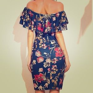 Floral body con dress